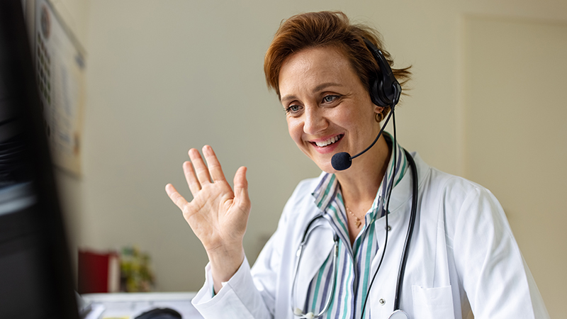 doctor on a video visit