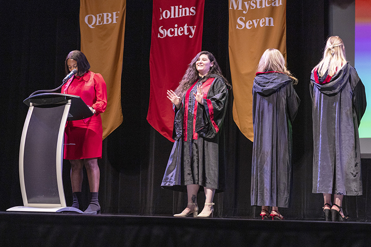 Taylor Bosworth (middle) serves as a senior research specialist for the School of Medicine’s Department of Family Community Medicine.