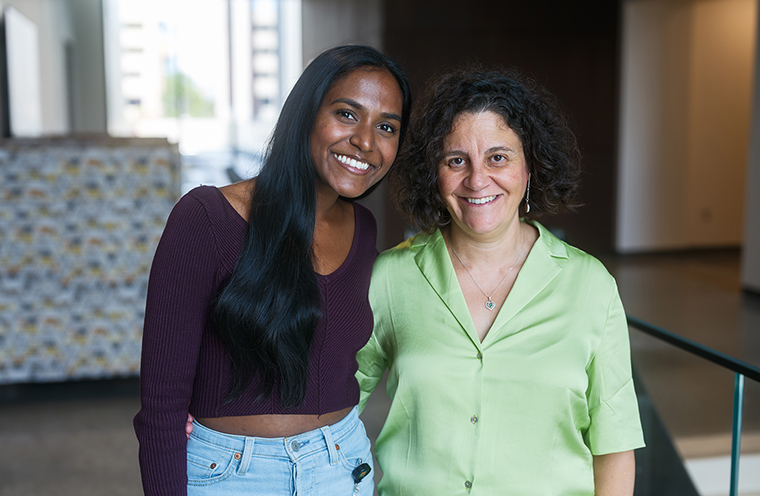 (Left to right): Divya Pothuri and Dr. Teixeiro-Pernas