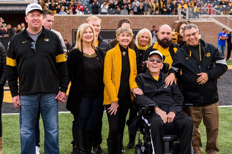 The Cleek family at an MU Football game