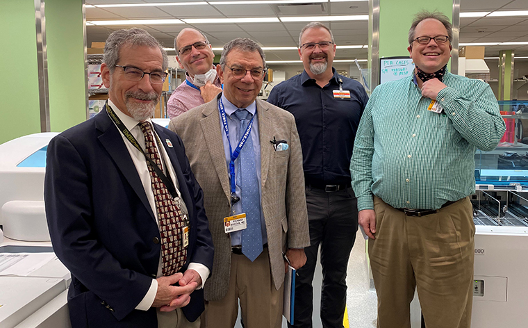 Dr. Barohn tours lab sites