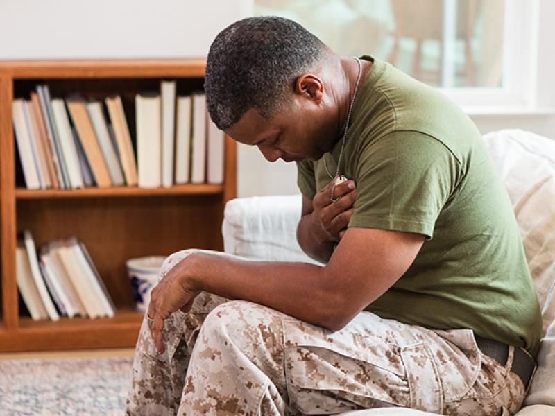 veteran having chest pain